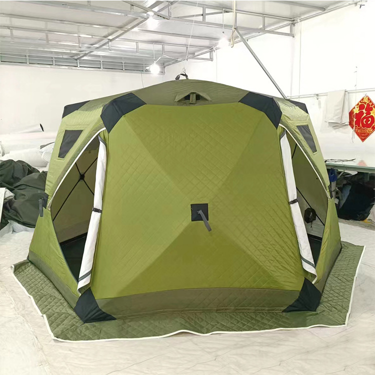 4 Person Winter Insulated Portable Quick Open Outdoor Camping Hiking Ice Fishing Sauna Tent