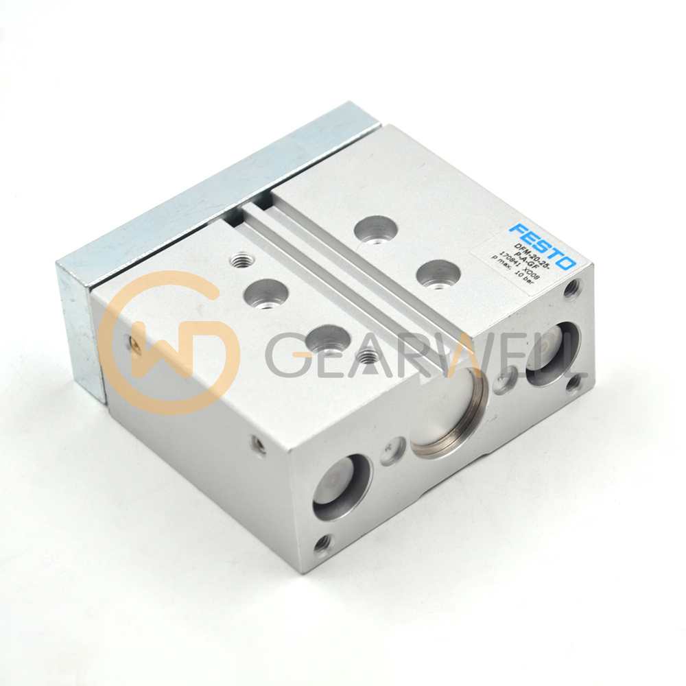 Original Double Acting Pneumatic Guided Cylinder 20mm Bore 25mm Stroke DFM Series DFM-20-25-P-A-GF