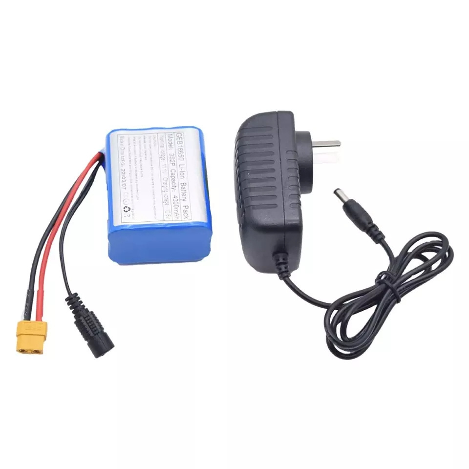 New Arrival GEB Lithium Battery 3S2P 18650 11.1V 12V 4000mAh Li-ion Battery Pack with Charger XT60 Plug for Vacuum Cleaner 12V