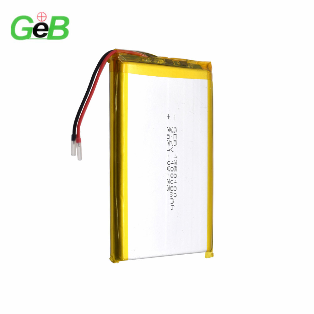 High capacity 10000mAh  polymer lithium battery 1260100 rechargeable 3.7v 10Ah lithium polymer battery for power bank