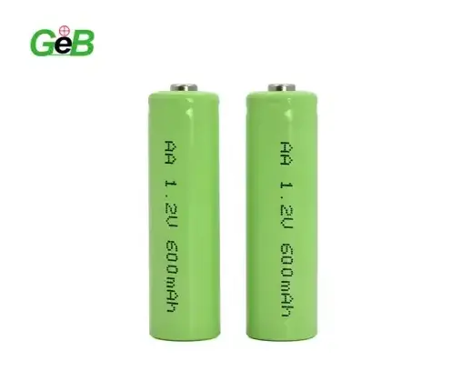 GEB 1.2V 600mah Ni-MH Battery 14500 AA Size NiMH battery cell Flat Top Nimh Rechargeable Batteries For Camera Flashlight