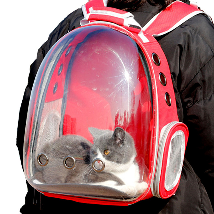 Hot Selling Breathable Pet Carrier Cat Dog Backpack Backpack Transparent Pet Bag Cat Bag