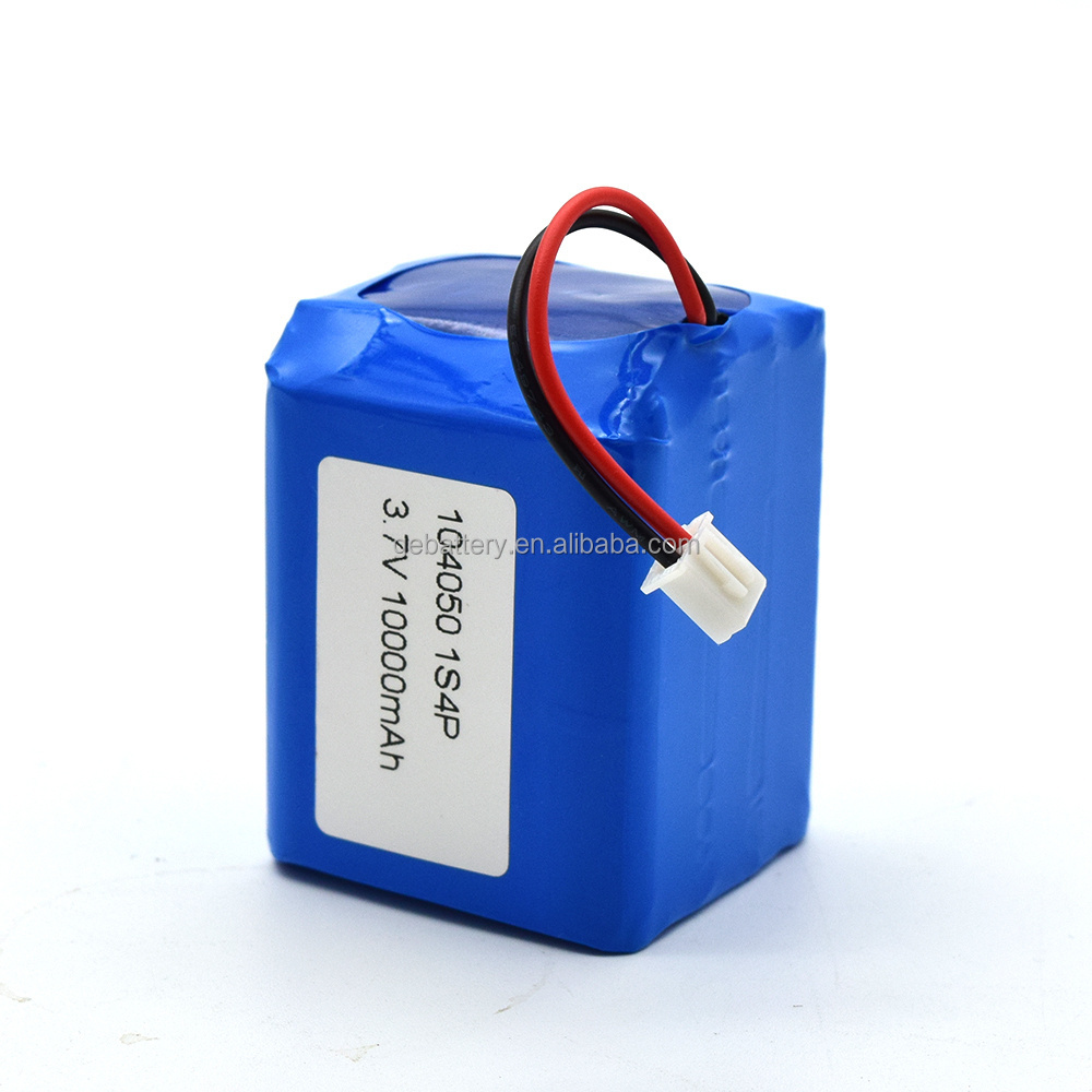 Normal Lipo Battery Pack 1S4P GEB 104050 2500mAh 3.7v 10000mAh 10Ah Lithium Polymer Li-po Batteries with PCB and JST connector