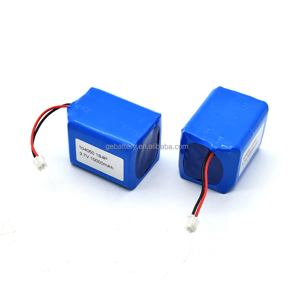 Normal Lipo Battery Pack 1S4P GEB 104050 2500mAh 3.7v 10000mAh 10Ah Lithium Polymer Li-po Batteries with PCB and JST connector