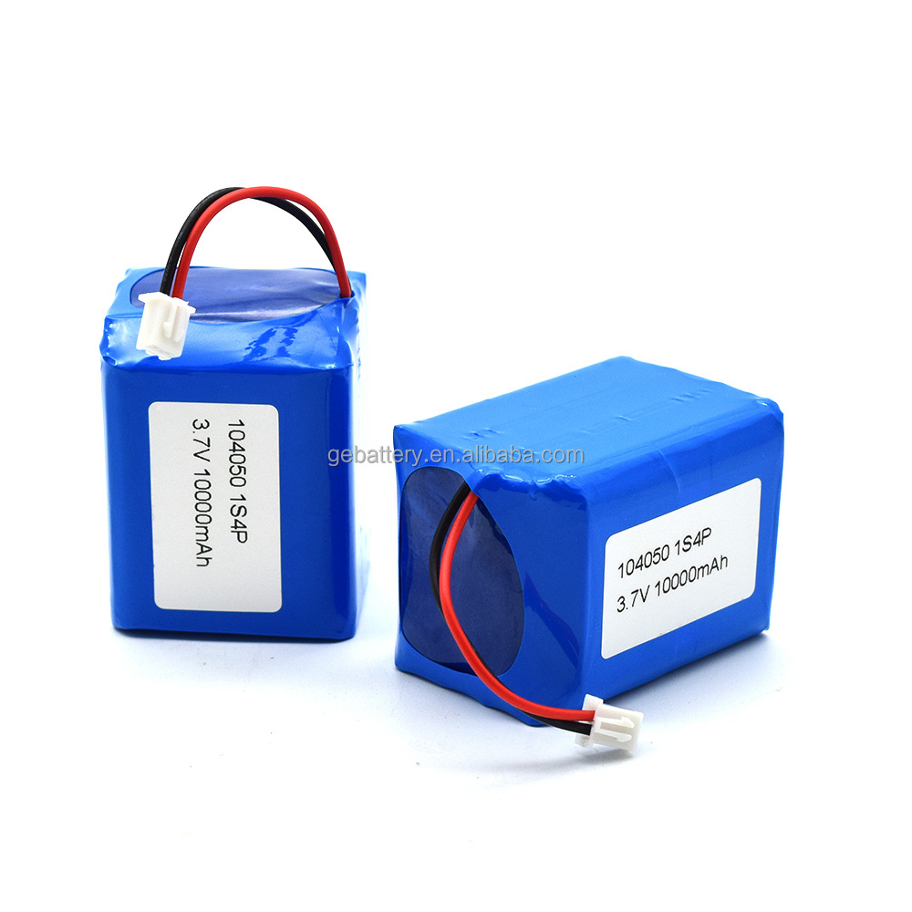 Normal Lipo Battery Pack 1S4P GEB 104050 2500mAh 3.7v 10000mAh 10Ah Lithium Polymer Li-po Batteries with PCB and JST connector