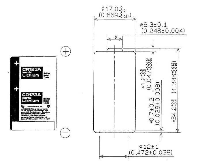 cr123a  Limno2 Batteries 3V 1.4Ah Non Rechargeable high quality Smoke Detector 3 volt 1400mAh lithium Li-MnO2 cr123a Battery