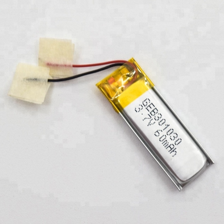 GEB Factory 3.7v 60mAh 031030 3mm Small Lithium Polymer Battery 70mAh with PCB Lipo Rechargeable Battery for Recorder Pen 301030