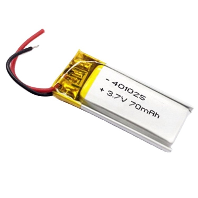 Smallest size lipo li-polymer battery 401025 3.7v 70mah