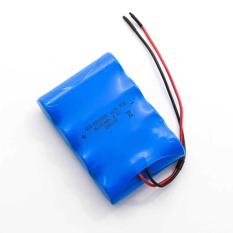 ER18505 1s2p 1s4p Lisocl2 Battery Pack 3.6V 8000mAh 16000mah Non-rechargeable Lithium Thionyl Chloride Batteries for Alarm Light