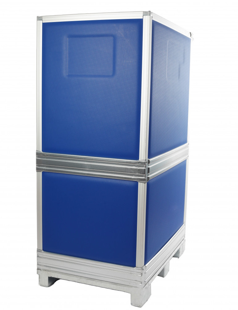 Insulated Container with wheels 1000 L, Insulated Roll Container designed for distribution, Dry ice insulated container box