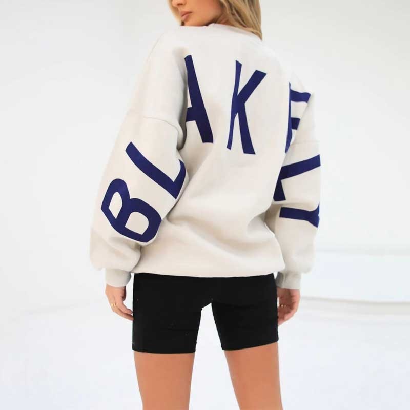 Custom High Quality Hip Pop Women Biker Shorts Cotton Gym Oversized Jumper 2 Piece Set Sweatshirt Biker Short Two Piece Set