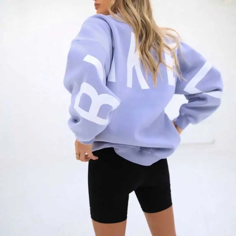 Custom High Quality Hip Pop Women Biker Shorts Cotton Gym Oversized Jumper 2 Piece Set Sweatshirt Biker Short Two Piece Set