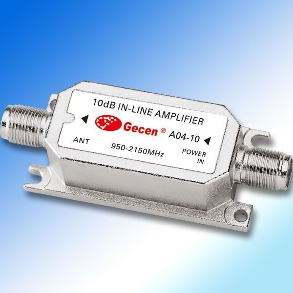 Gecen In-Line Amplifier 24dB Gain 5-2200MHz for CATV SATV Signal A05-20