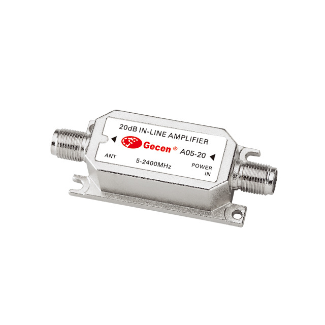 Gecen In-Line Amplifier 24dB Gain 5-2200MHz for CATV SATV Signal A05-20