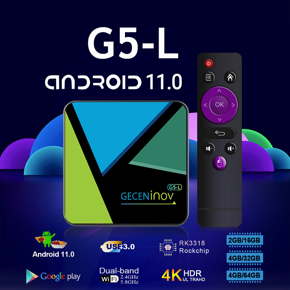 factory oem cheapest price gigabit lan 4k android 11streaming OTT TV box quad-core root permission auto app start set top box