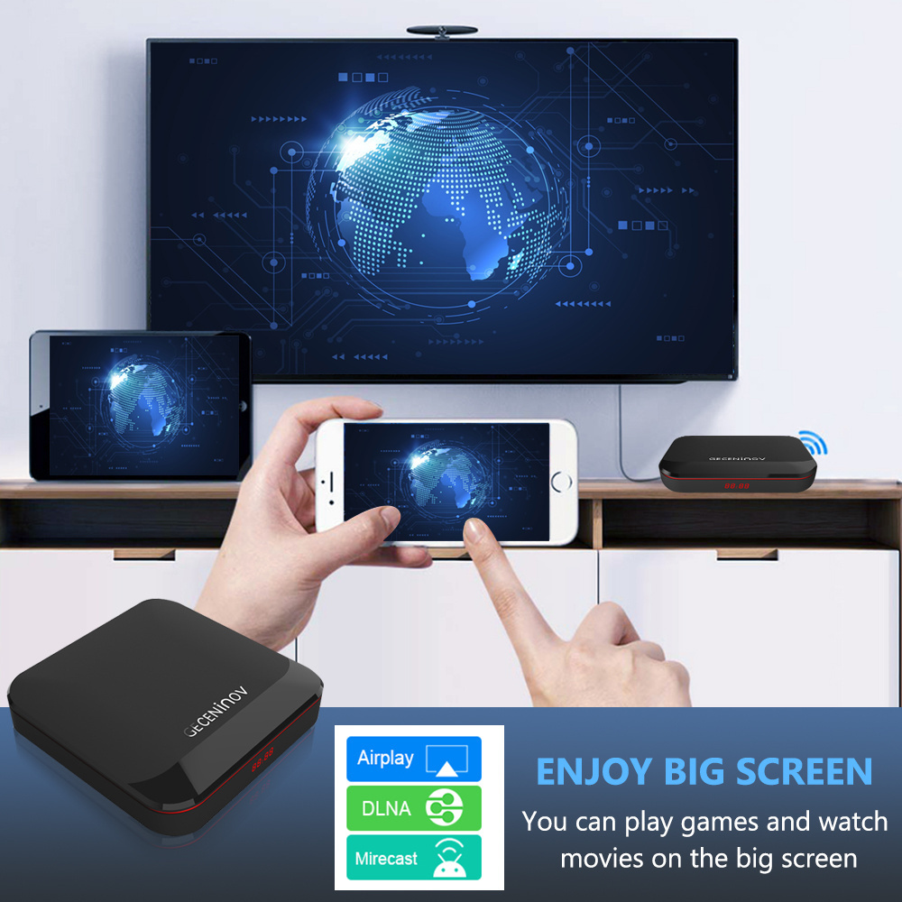 GECENINOV Best quality 5G WIFI support 4k Allwinner H313 Android10.0 smart media player G3 android tv box