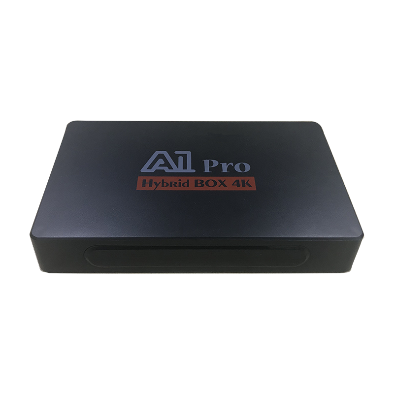 Hot selling A1PRO hybrid BOX 4K satellite tv receiver OTT+T2+S2+C optional combo support 4K video play  tv box