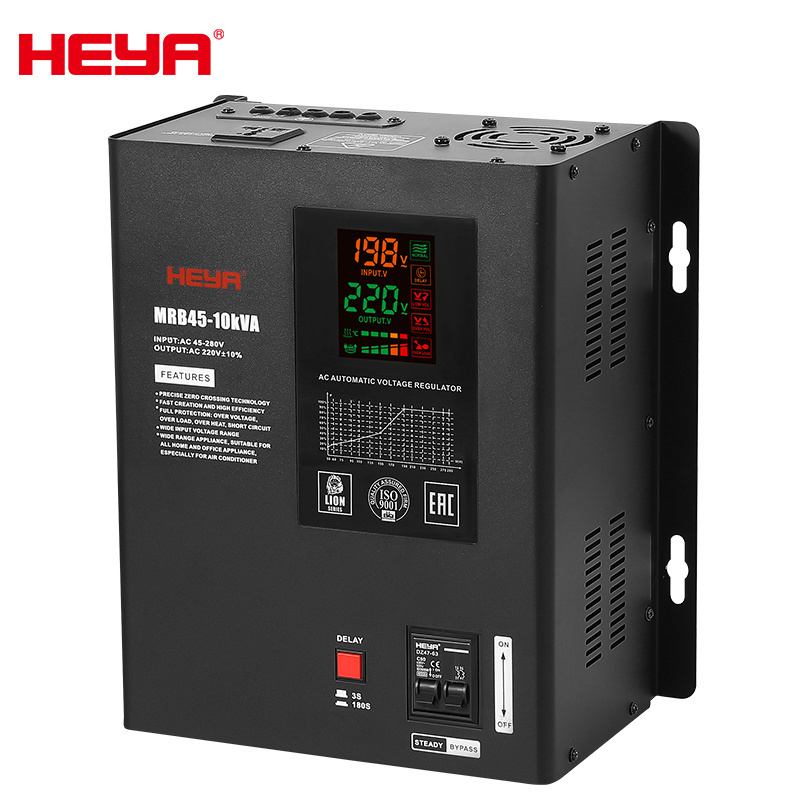 10KVA Automatic Single Phase AC Output Voltage Stabilizer 220V Wide Input Range 45-280V 50Hz with LED Display Voltage Regulator