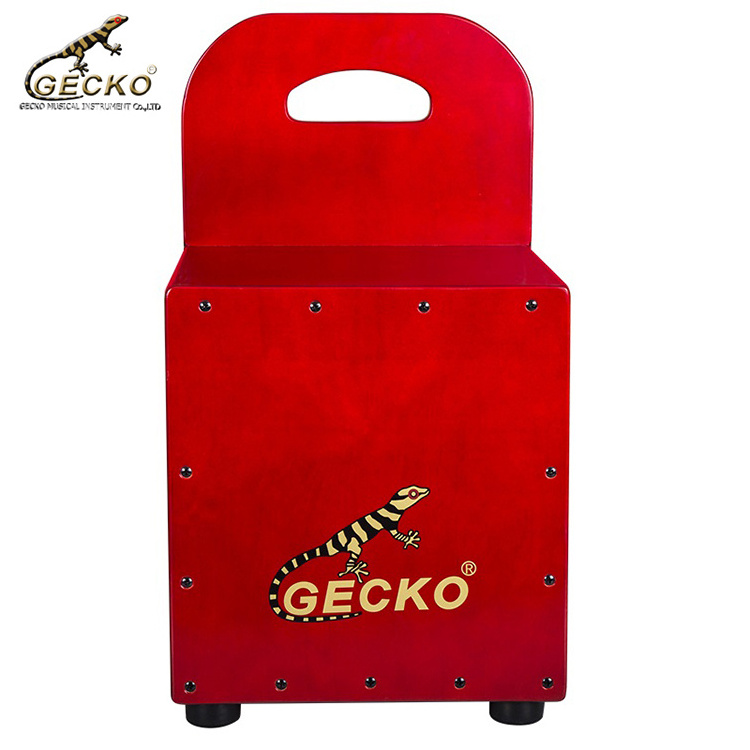 GECKO CM66R Cajon box drum low price basswood red kid cajon drum with lifting handle for junior student