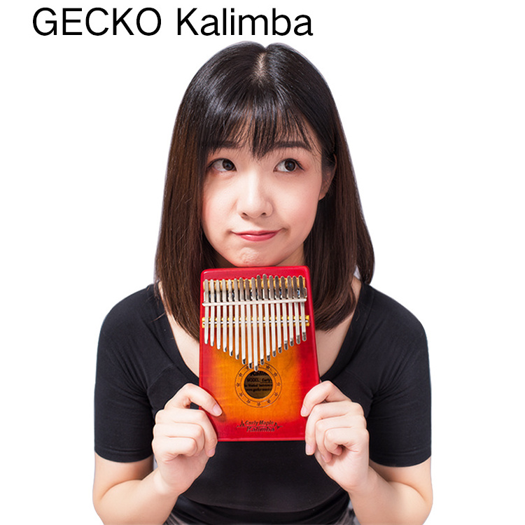 GECKO MC-S Kalimba C tone Solid Curly maple wood Thumb Piano Sun Color Cherry Sunburst Finger Piano Musical Instrument Kalimba