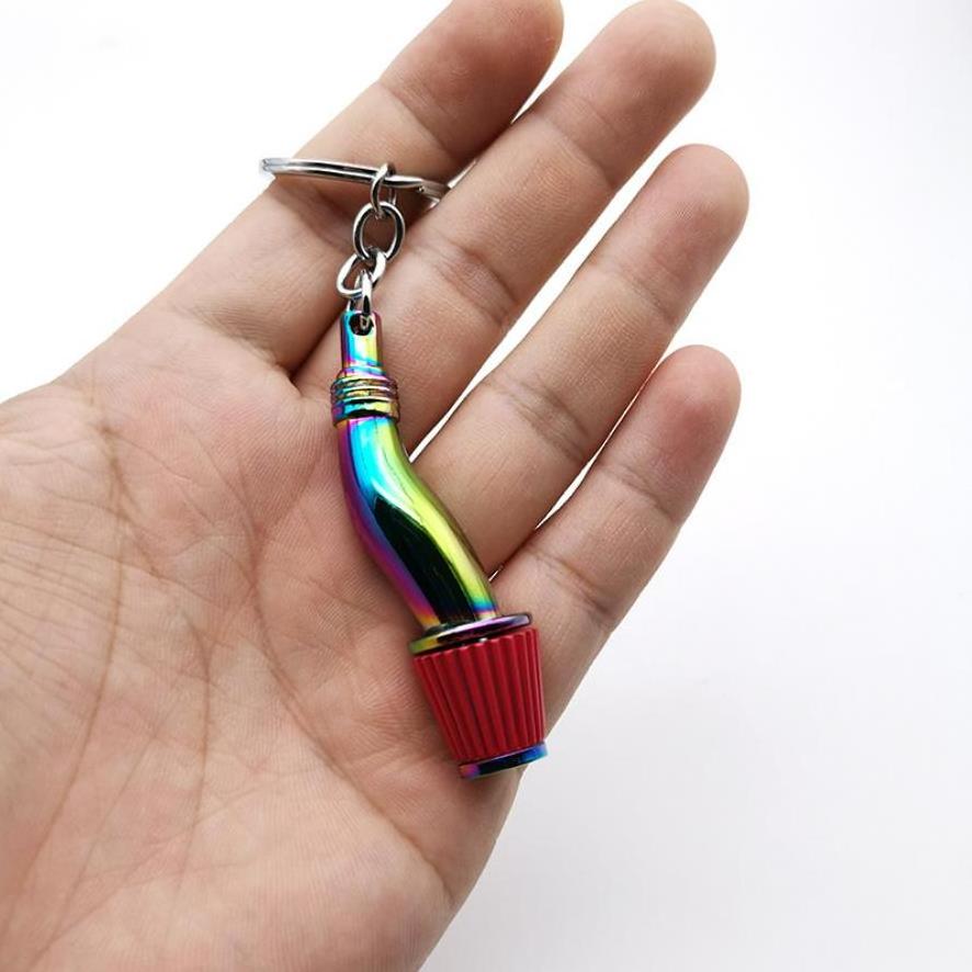 Car Parts Keychain NEO Chrome Metal Keyring Wheel Hub Nitrogen Gas Bottle Shock Absorber Key Chain