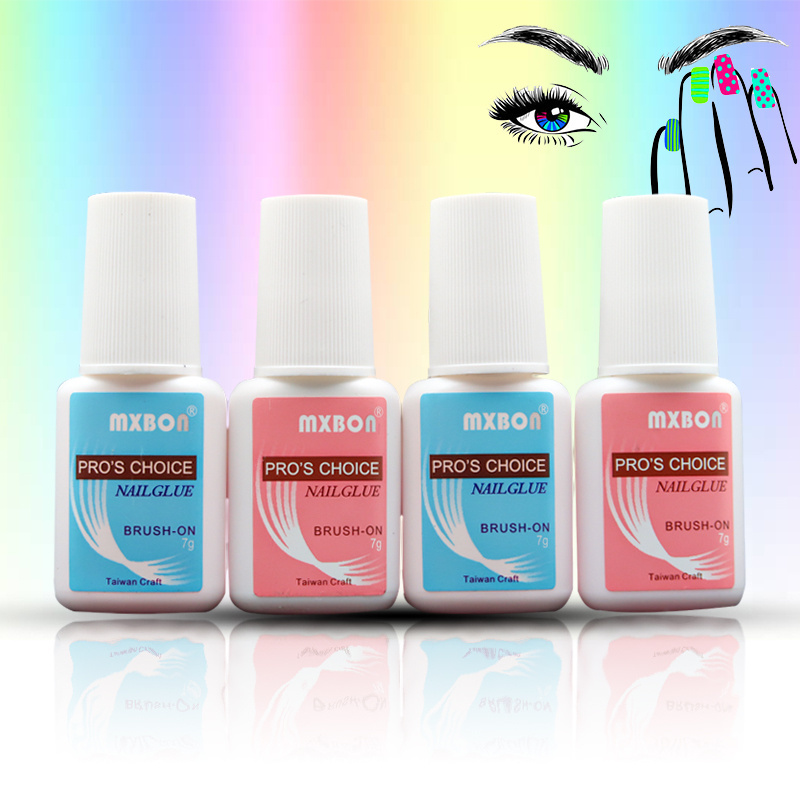 Mxbon Nail Shop Special Nail Glue 7G Quick-Drying Glue With Brush Head Free Light