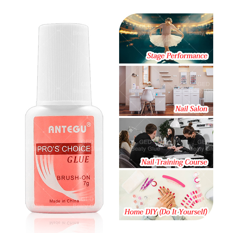 Custom Logo 7g Mxbon Extra Acrylic Strong Nail Glue With Brush No Whitish No Lighting