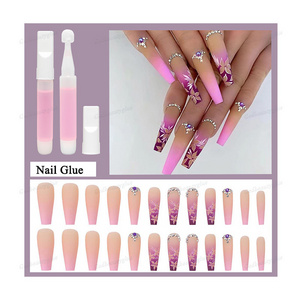 Best Price Professional Nail Adhesive Super Sticky Artificial False Nail Mini Pink Bond 2g Nail Glue