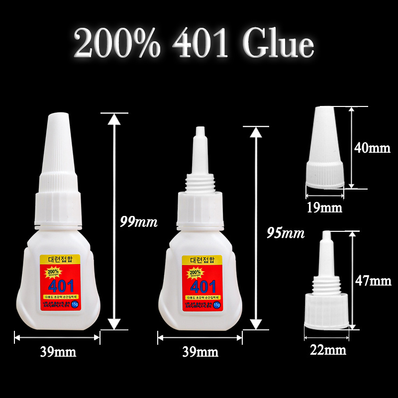 3s Super Fast Dry 15ml Nail Glue For Press On Tips  Customized Artificial fingernails 401 Super Glue