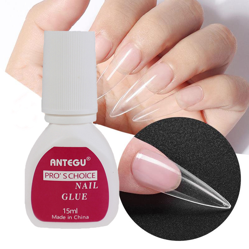 Beauty Products 15ml Nail Glue with Premium Brush for Strong Long Lasting Bond Fast Drying Low Smell Waterproof