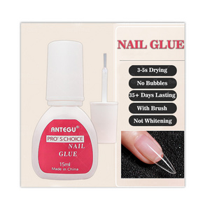 Beauty Products 15ml Nail Glue with Premium Brush for Strong Long Lasting Bond Fast Drying Low Smell Waterproof