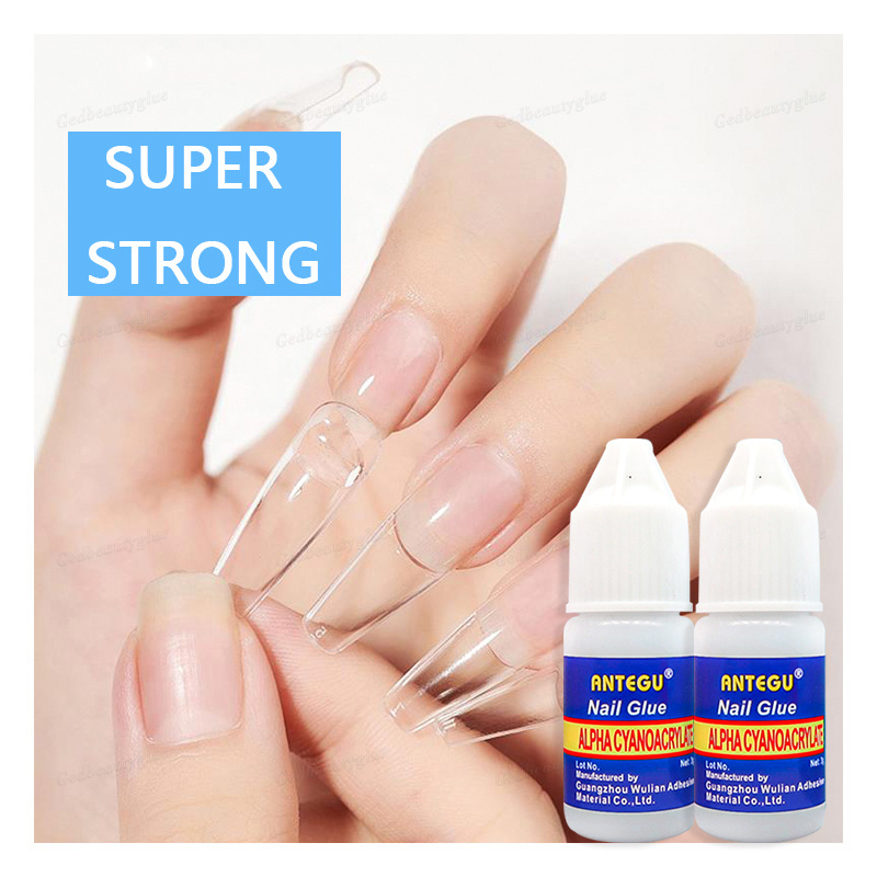 High Quality 3g 7g 15ml 15g Nail Glue Brush Applicator Fast Drying Long Lasting Bond Strong Glue