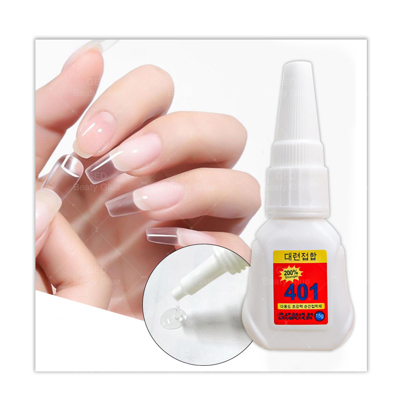 Premium Nail Art Glue for Press on Nails No Wipe Top Coat Needed Strong Hold Nail Glue Gel