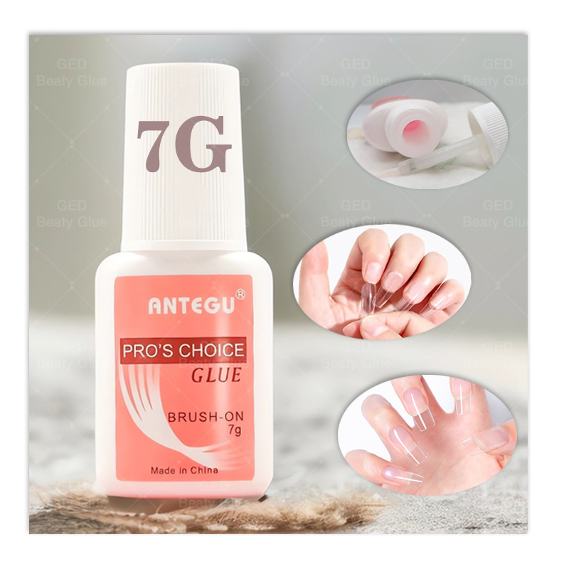 Strong Nail Glue Artificial Nail Tabs Adhesive 7g Nail Glue With Brush For Precision Application