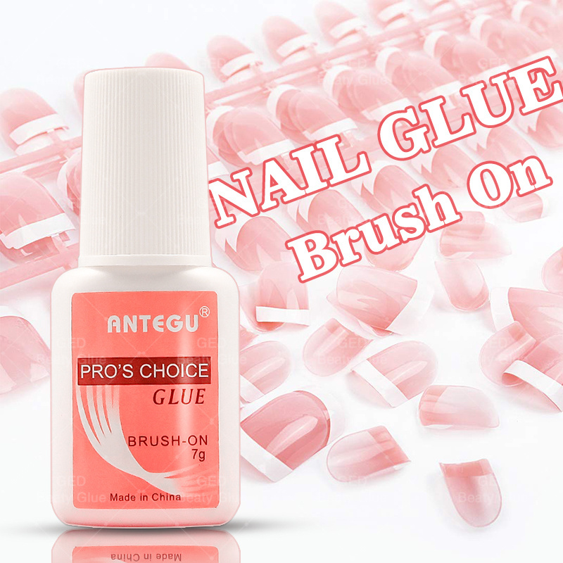 Strong Nail Glue Artificial Nail Tabs Adhesive 7g Nail Glue With Brush For Precision Application