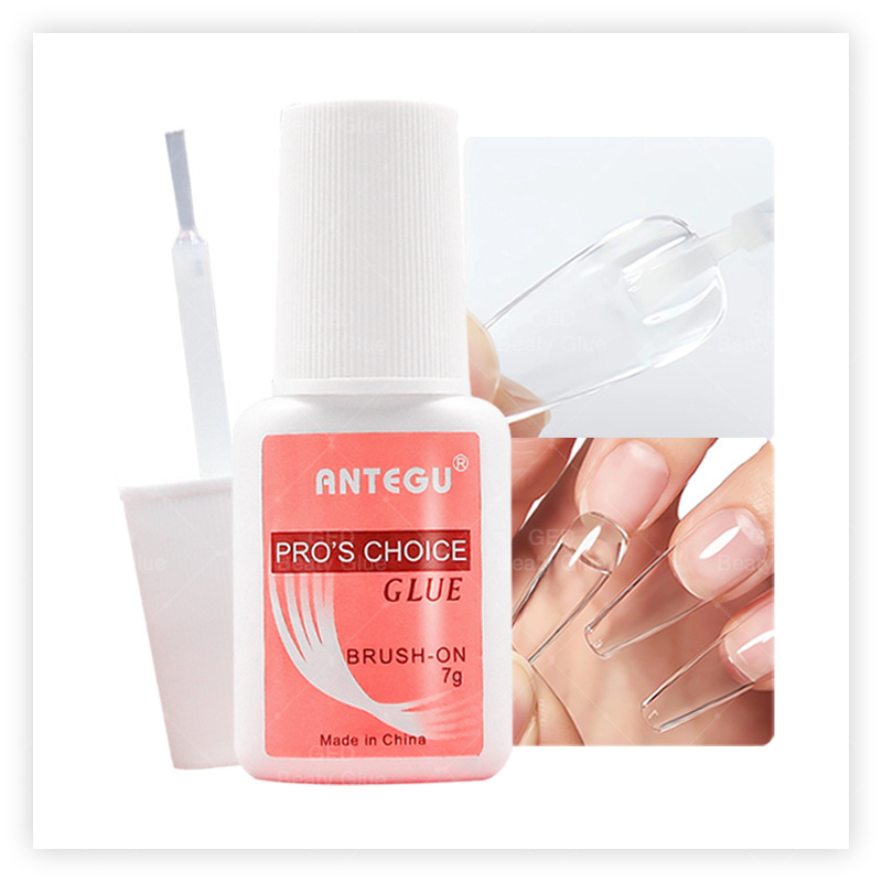 7g Nail Glue Brush On  Portable Use Strong Bonding for DIY Home Manicures Warehouse Directly Sales