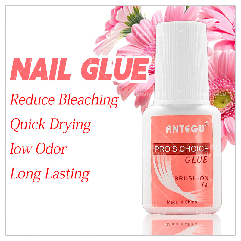 7g Nail Glue Brush On  Portable Use Strong Bonding for DIY Home Manicures Warehouse Directly Sales