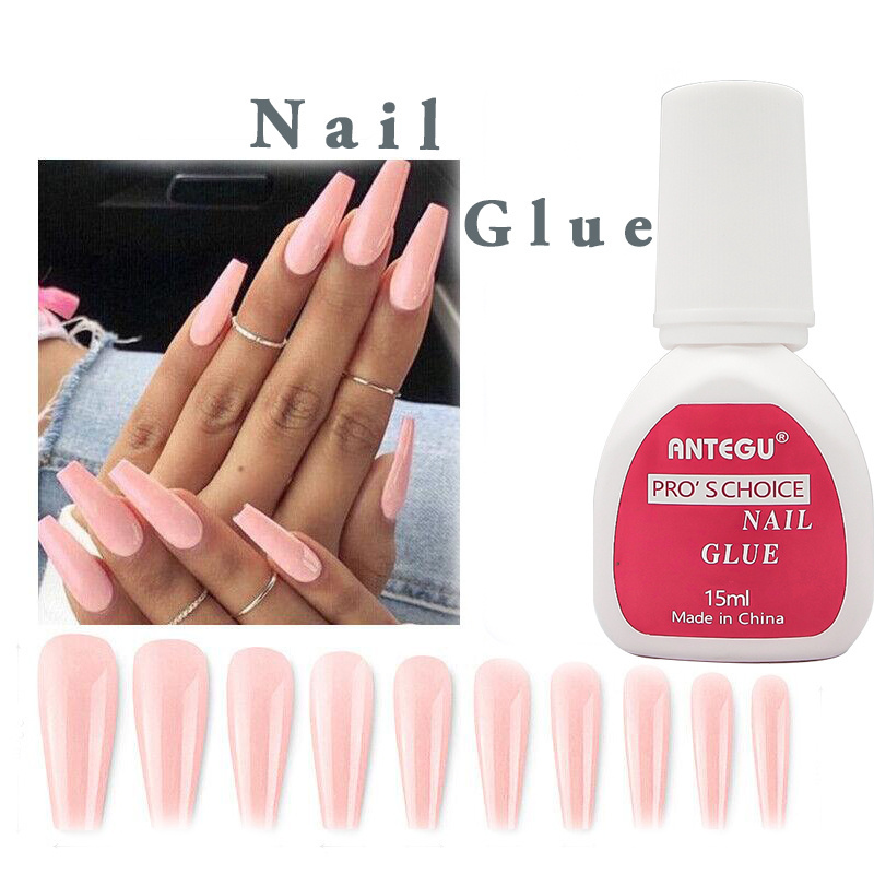 Long Lasting Professional 15ml Super Nail Glue Adhesive Strong Glue For Press On Fake Nails With Brush