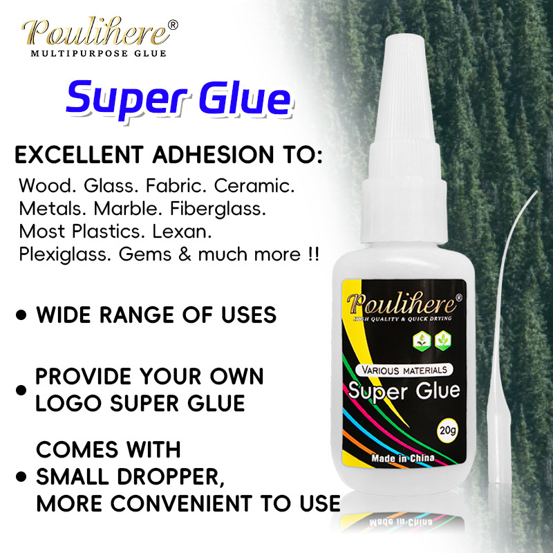 POULIHERE Super Strong Adhesion Glue For Metal Leather Cork Ceramic Wood Board Rubber And Most Plastics