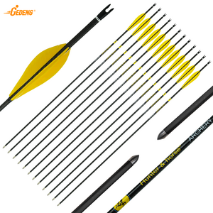 GEDENG Outdoor Hunting Shooting Spine 500 Mixed Carbon Arrow Archery Recurve Compound Bow 7.5mm Mixed Carbon Arrow