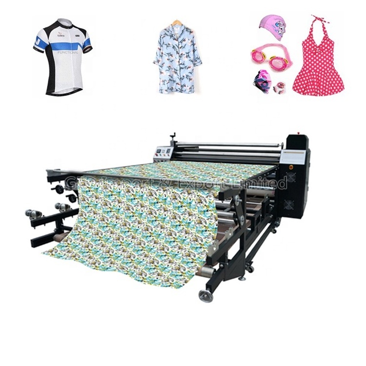 GED-OSM1900 1.9m Rotary Oil Heat Transfer Machine 1900mm T-Shirt Sublimation Roller Printing Press 2.5m 3.2m Textile Calendar