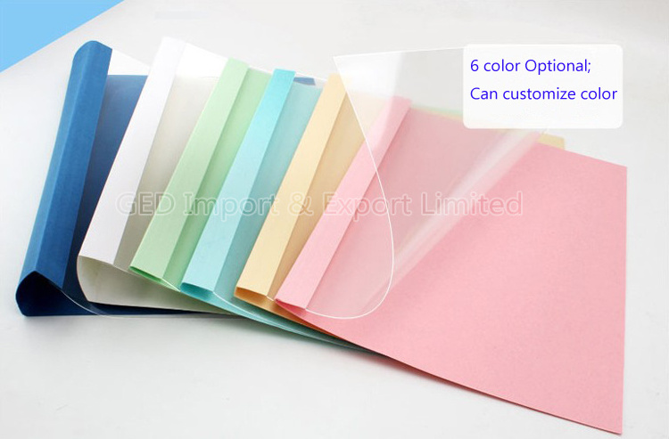 Guangzhou 2mm 3mm 5mm Waterproof Colorful PVC Steel Thermal PVC Binding Hardcover for Soft Book Contract Album