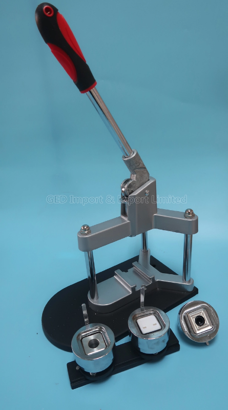 Guangzhou New Arrival Square 55*55mm Badge Machine Metal Button Maker Making Press Price with Tripod Shape Structure for Sale