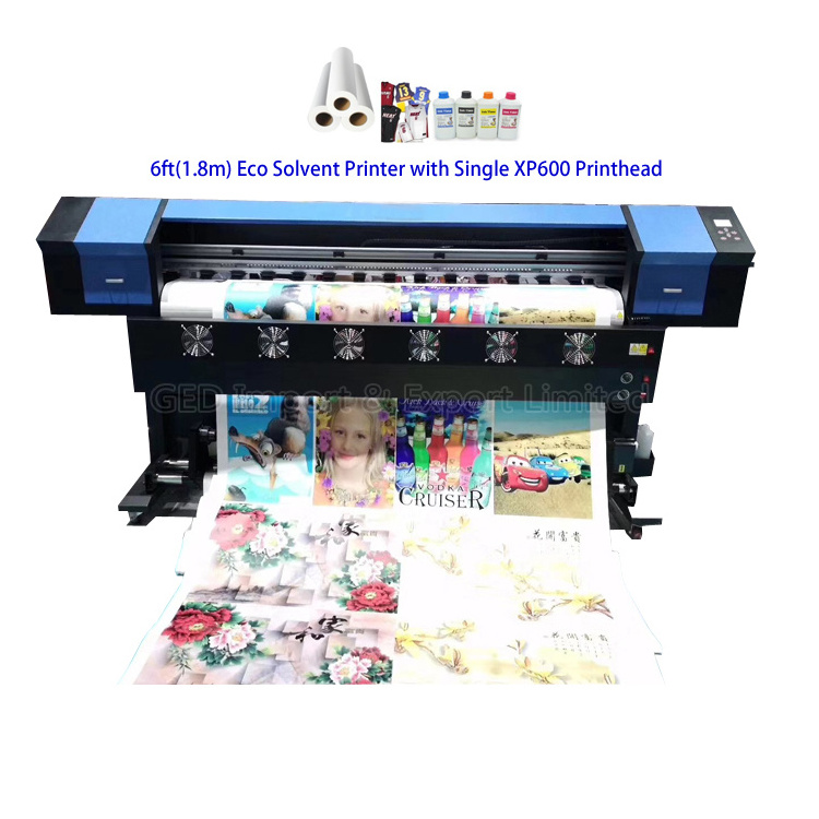 Guangzhou DX5 XP600 Digital Printer 1.6m 1.8m 3.2m Plotter Large Format Poster Canvas Vinyl Wrap Eco Solvent Printer