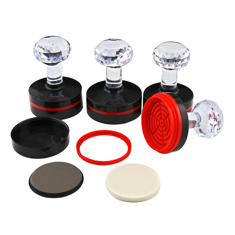 GED Self Ink Office Oval Flash Stamp With Edge Seal  And Ink Filling Hole Stamp HY Series Crystal Handle Rubber Stamp