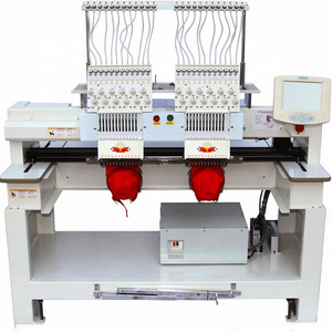 GED-1502 High Speed Double 2 Head T-Shirt Equipment Computerized 3D Hat Embroidery Sewing Machine for Cap Clothes Garment