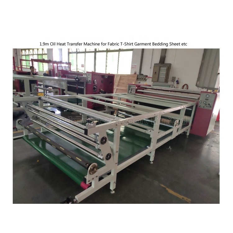 GED-OSM1900 1.9m Rotary Oil Heat Transfer Machine 1900mm T-Shirt Sublimation Roller Printing Press 2.5m 3.2m Textile Calendar