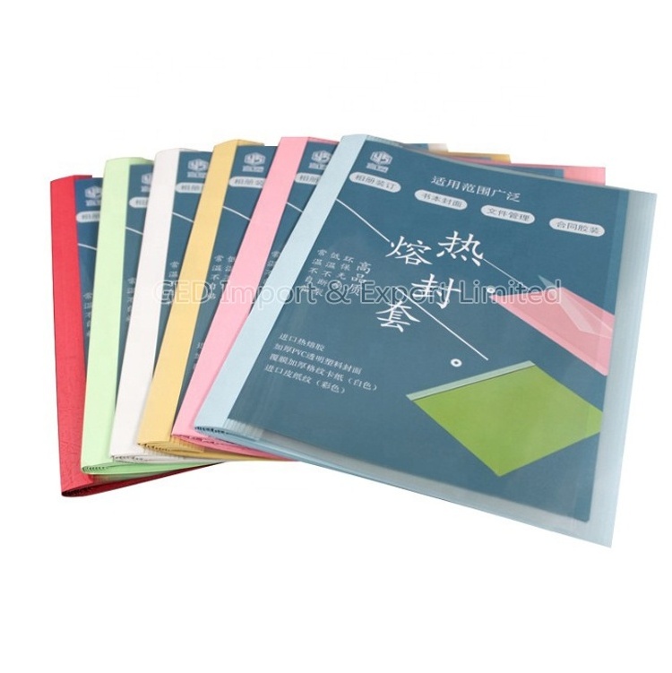 Guangzhou 2mm 3mm 5mm Waterproof Colorful PVC Steel Thermal PVC Binding Hardcover for Soft Book Contract Album