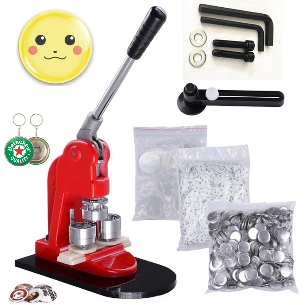 Guangzhou GED 25/32/37/44/58/75mm Round Heart Shape Manual Pin Badge Making Machine Maker  Button With Cutter For Student Tile