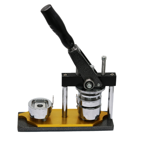 Guangzhou Square 55*55mm Pin Button Badge Maker Machine With Paper Cutter For Fridge Gift Key Holder Mirror Corkscrew